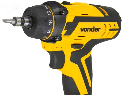 Parafusadeira/furadeira a bateria 12V fonte bivolt automática PFV112QR VONDER