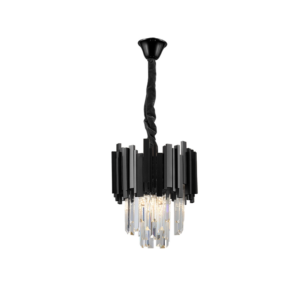 Lustre Cristal Midas Red. Black 300mm Blumenau