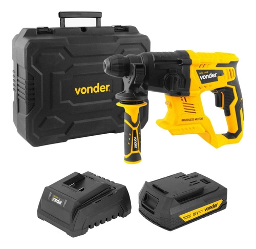 Kit Vonder - 01Martelete Perfurador E Rompedor 18V IMV1816 + 01 Bateria 2Ah IBV1802 + 01 Carregador ICBV1805