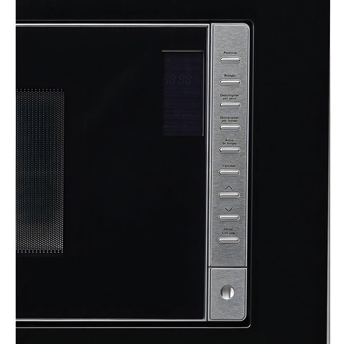 Microondas De Embutir Fit Line Moldura Preta 25 Litros Fischer