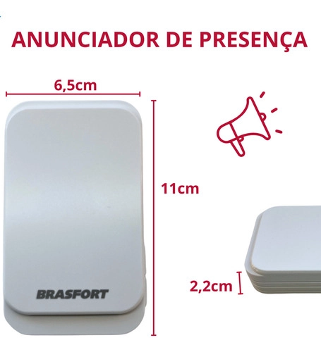 Anunciador De Presença Com Sensor Brasfort Anunciador De Presença Com Sensor Brasfort