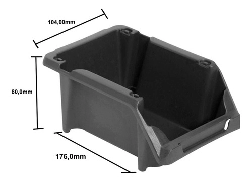 Estante Metálica Com Gaveteiros Modelo Prático Preto 25/3 VONDER