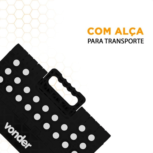 Banqueta plástica dobrável preta altura 450 mm VONDER Banqueta plástica dobrável preta altura 450 mm VONDER