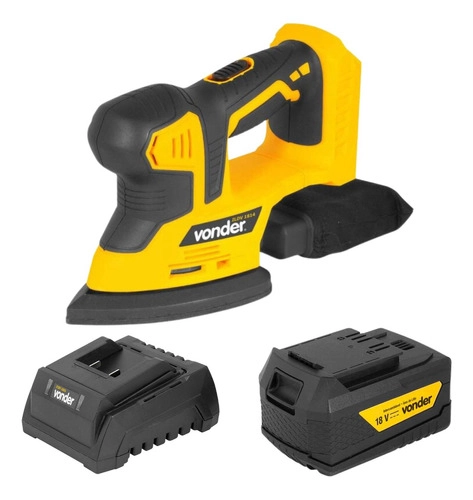 Kit Vonder - 01Lixadeira Delta ILDV1814 + 01 Bateria 4Ah IBV1804 + 01 Carregador ICBV1805