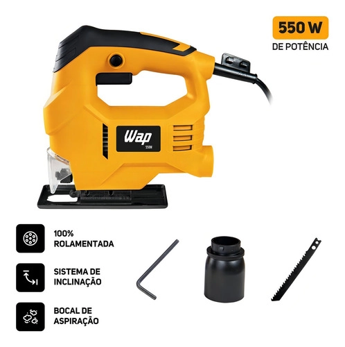 Serra Tico Tico ESTT 550 Botão Trava e Acessórios WAP