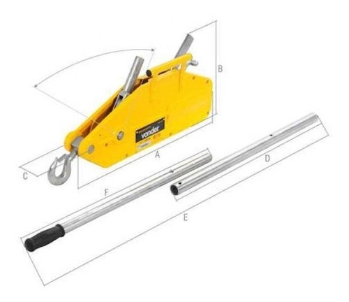 Guincho de alavanca 1,6 tonelada GAV1600 VONDER