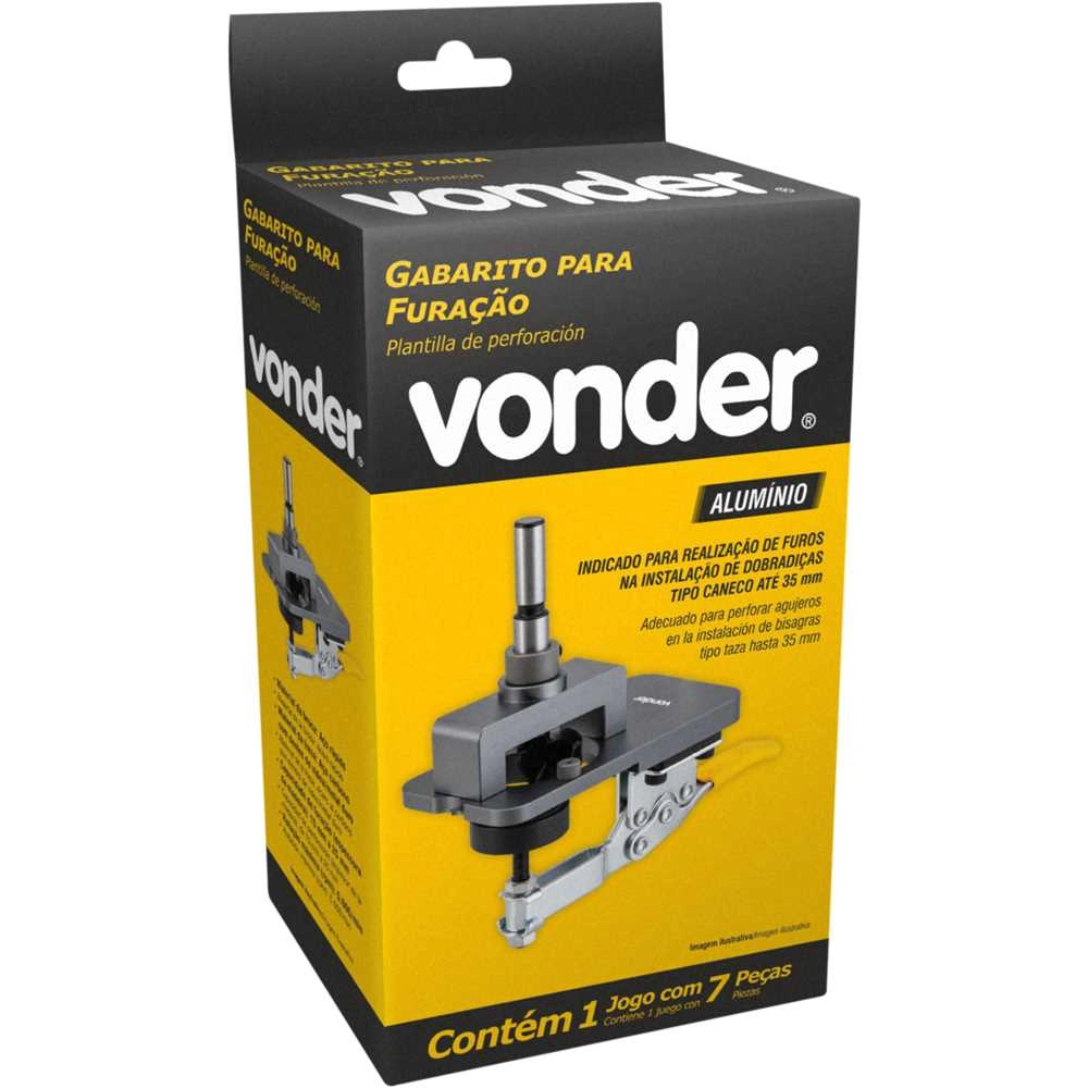 Gabarito para furação, dobradiça caneco 35 mm Vonder Gabarito para furação, dobradiça caneco 35 mm Vonder