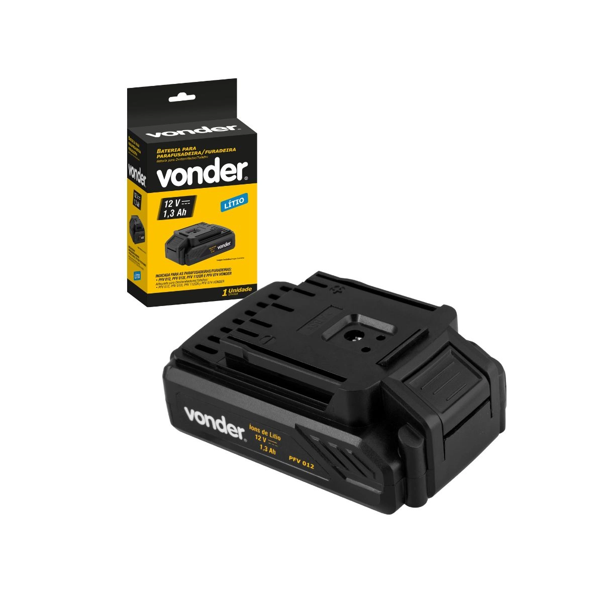 Bateria 12V íons de lítio para PFV012 VONDER Bateria 12V íons de lítio para PFV012 VONDER