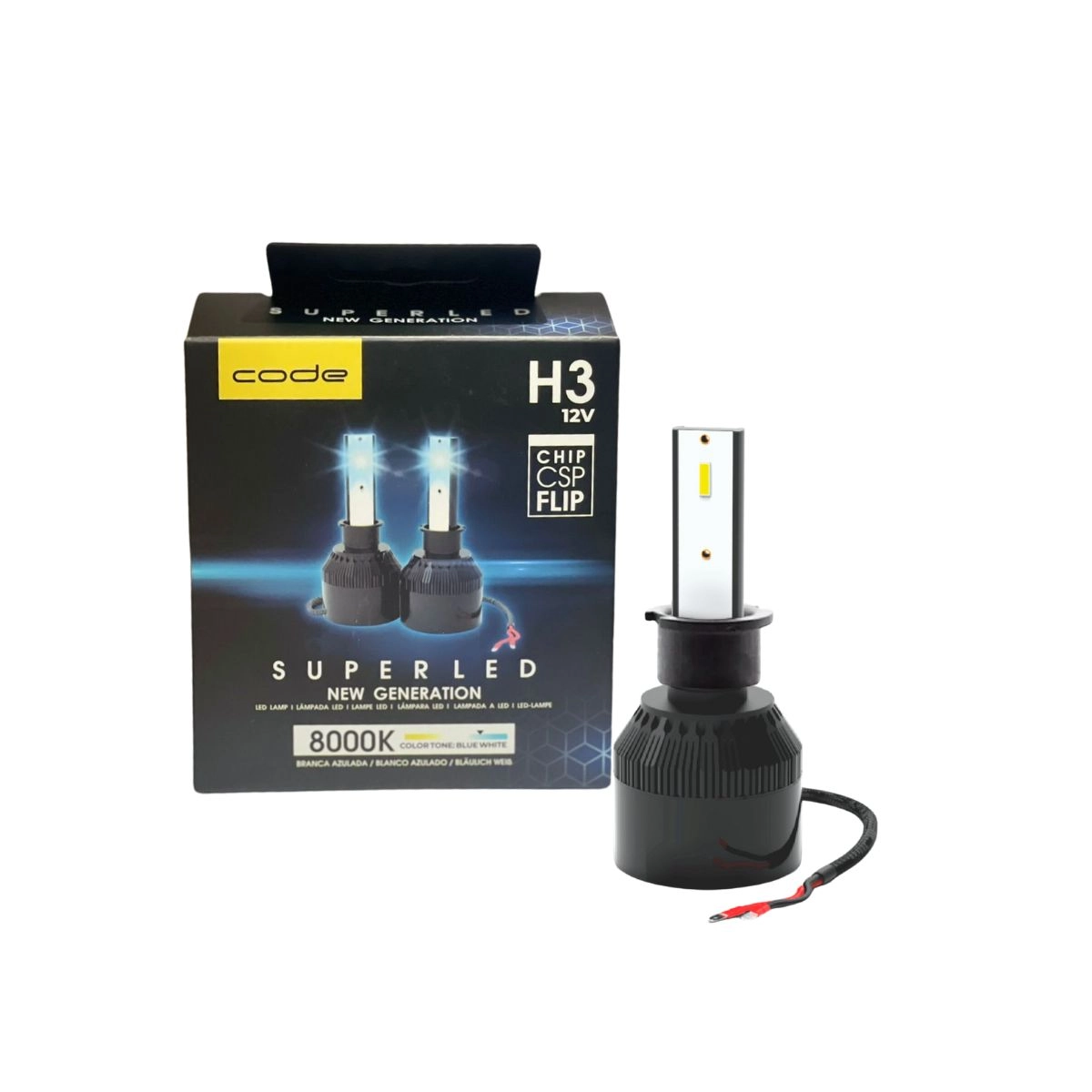 Lâmpadas Automotivas 2un LED 12V 8000K Code by Tech one