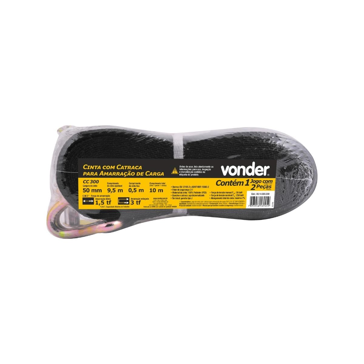 Cinta com catraca para amarração de carga CC300 VONDER Cinta com catraca para amarração de carga CC300 VONDER