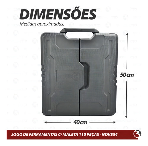 Jogo de Ferramentas Completo com 110 Peças Nove54