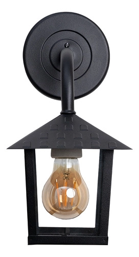 Arandela Colonial Nina Preto Blumenau Iluminação para 1 Lâmpada E27