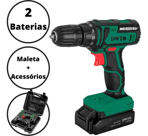 Parafusadeira e Furadeira a bateria 20V Bivolt PFD020 DWT Parafusadeira e Furadeira a bateria 20V Bivolt PFD020 DWT
