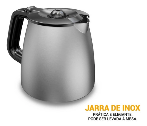 Cafeteira 40 Cafezinhos 1,6L Inox PCF40C Philco Cafeteira 40 Cafezinhos 1,6L Inox PCF40C Philco