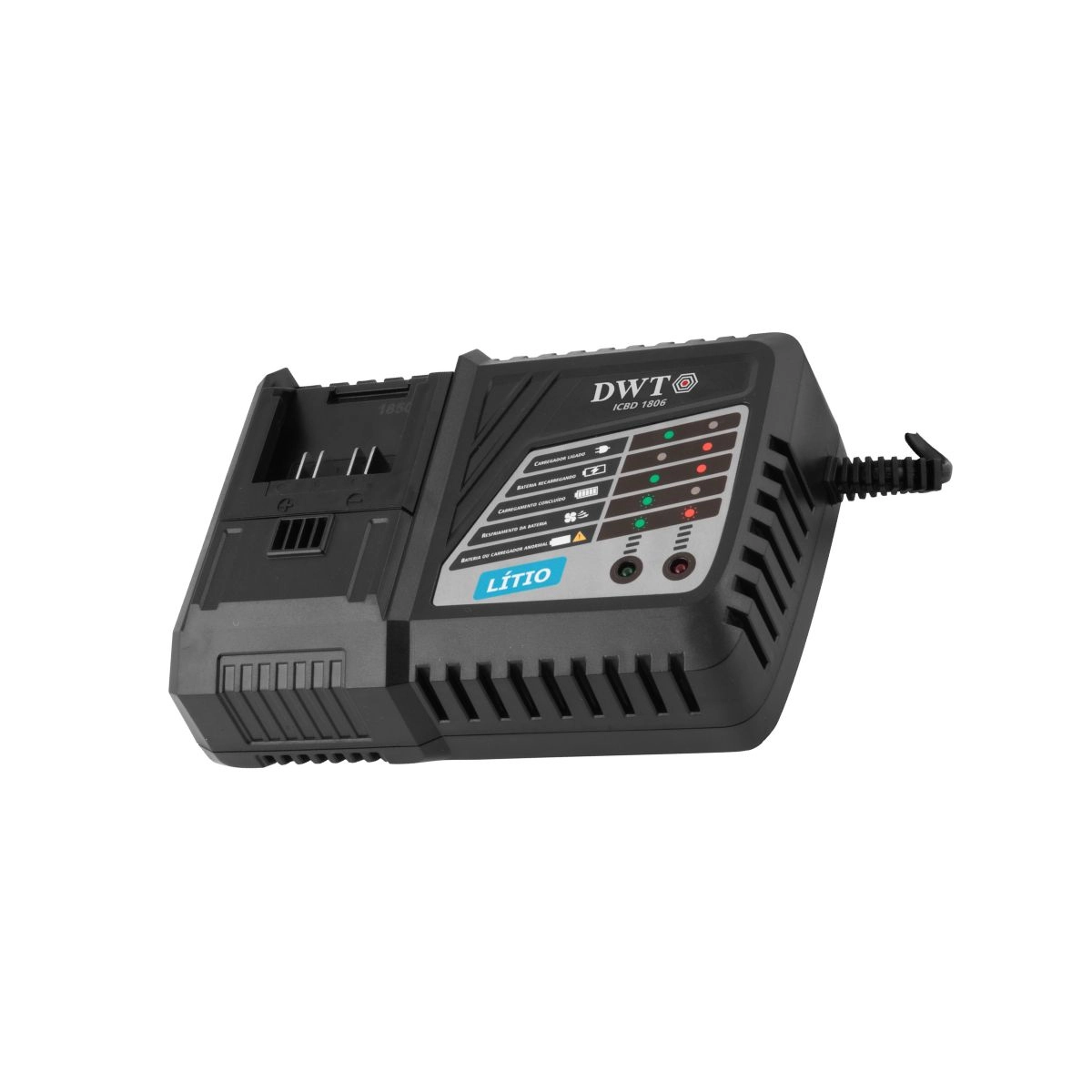 Carregador de bateria 18V linha intercambiável carregamento convencional ICBD1806 DWT