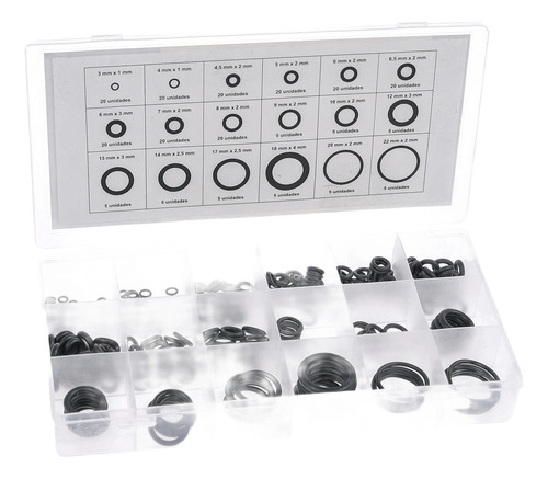 Jogo de anéis de vedação/oring com 225 peças VONDER Jogo de anéis de vedação/oring com 225 peças VONDER