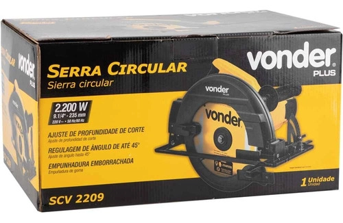 Serra circular 9 1/4" SCV2209 110V VONDER PLUS