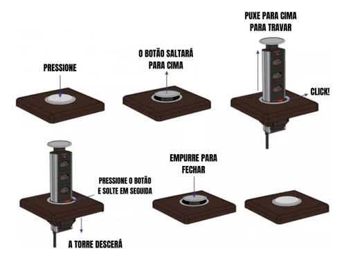 Torre com 3 tomadas Renna Torre com 3 tomadas Renna