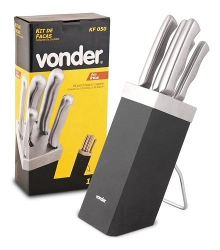 Jogo Facas Aço Inox 6 Peças Vonder KFV050
