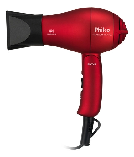 Secador de Cabelos Titanium Travel Vermelho Philco Bivolt