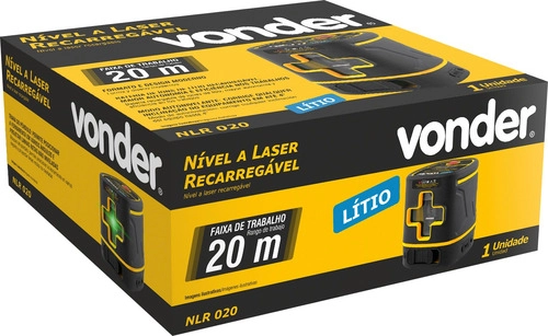 Nível Laser Bateria Recarregável 20 metros NLR020 Vonder Nível Laser Bateria Recarregável 20 metros NLR020 Vonder