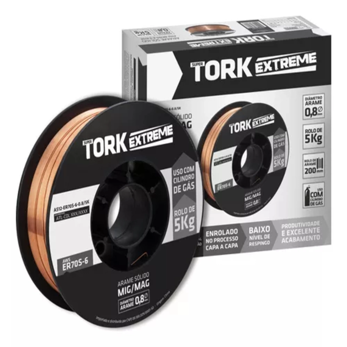 Arame para Solda TORK MIG 0,8mm Rolo 5kg Arame para Solda TORK MIG 0,8mm Rolo 5kg