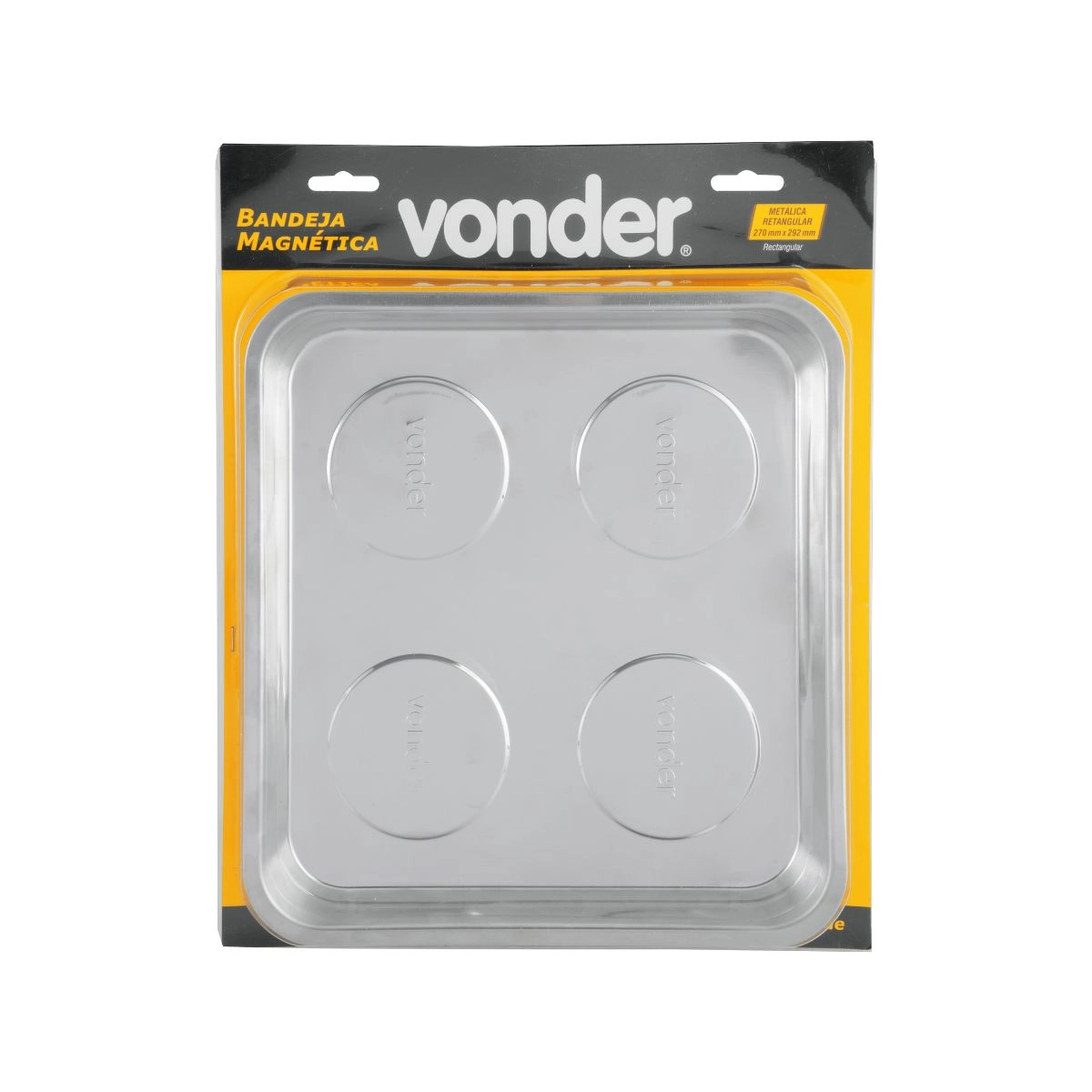 Bandeja magnética retangular inox 270mmx292mm VONDER 