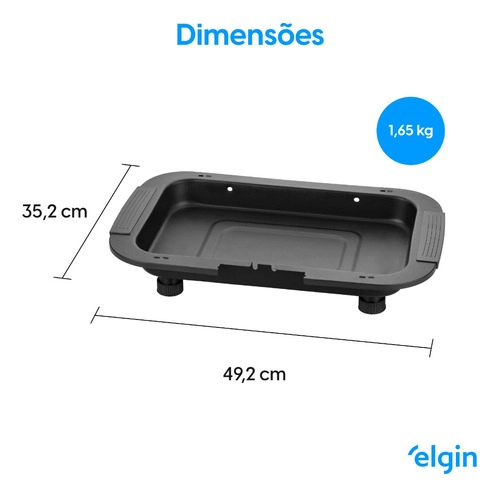 Churrasqueira Elétrica Preta BBQ SHOW CHU 2000W ELGIN 220V 