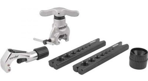 Flangeador e cortador de tubos jogo com 6 peças 1/8" à 1.1/8" VONDER