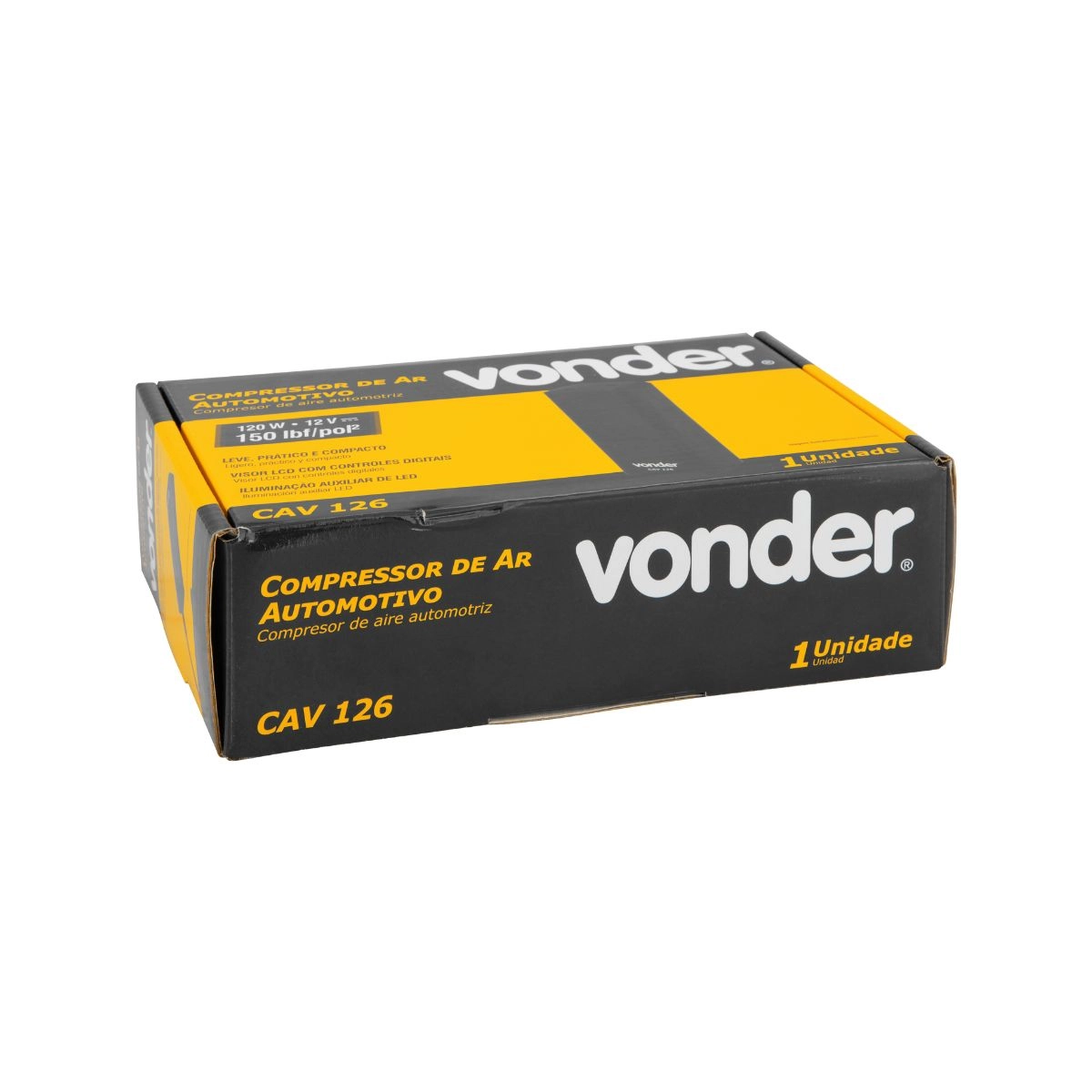 Compressor de ar Automotivo Portátil 12V CAV126 VONDER 