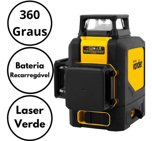Nível Laser Bateria Recarregável 360 graus 30 metros NLR030 Vonder Nível Laser Bateria Recarregável 360 graus 30 metros NLR030 Vonder