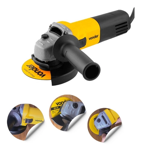 Esmerilhadeira Angular 4.1/2" EAV650 C/3 Discos Vonder 
