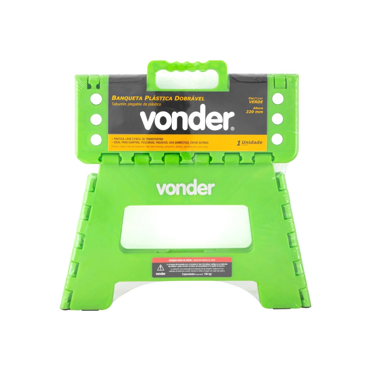 Banqueta plástica dobrável altura 220mm VONDER 