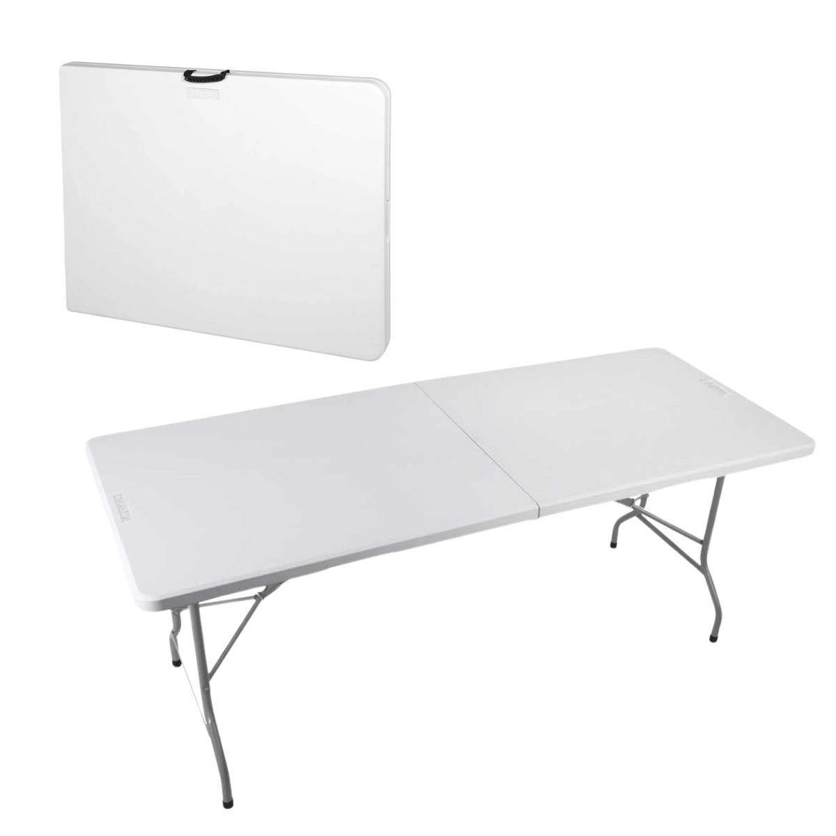 Mesa dobrável retangular 180cm branca VONDER