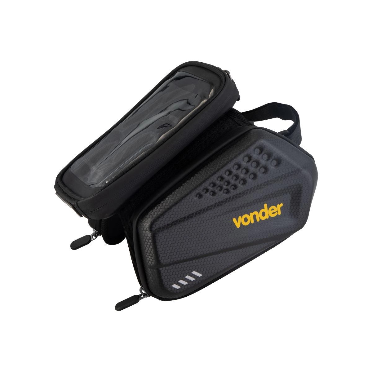 Bolsa dupla com porta celular para bicicleta VONDER Bolsa dupla com porta celular para bicicleta VONDER