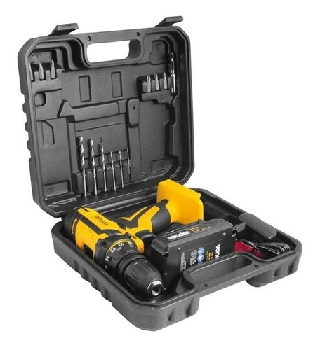 Parafusadeira/furadeira a bateria 12V fonte bivolt automática PFV112QR VONDER