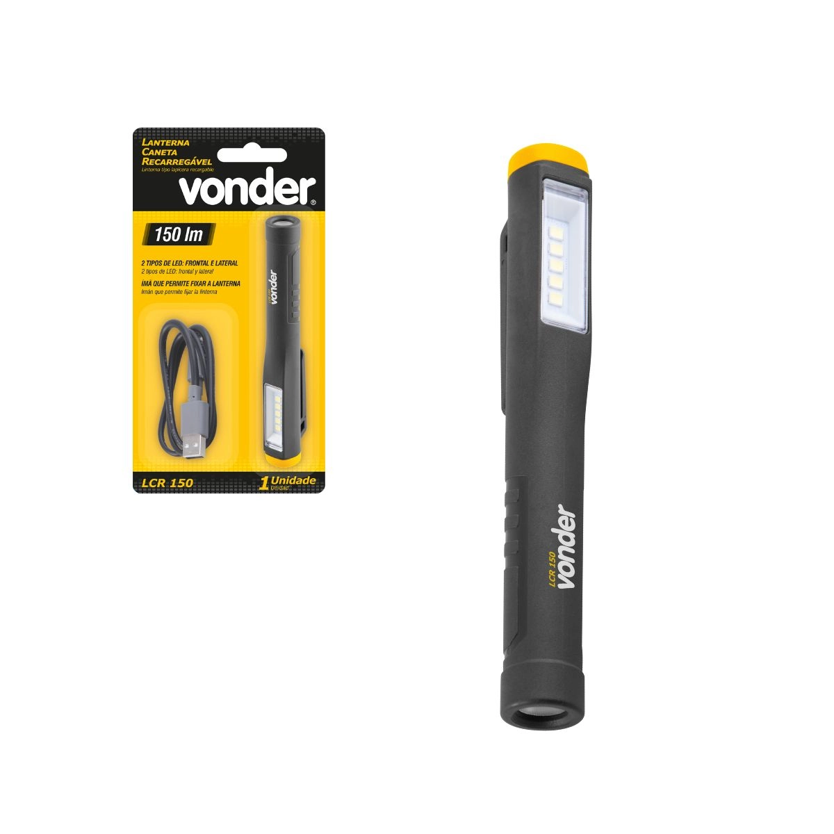 Lanterna caneta recarregável LED LCR150 VONDER Lanterna caneta recarregável LED LCR150 VONDER