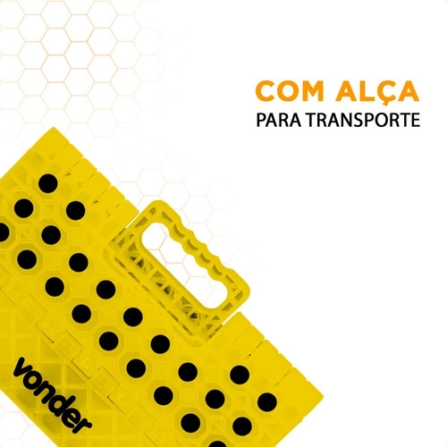 Banqueta plástica dobrável amarela altura 450 mm VONDER Banqueta plástica dobrável amarela altura 450 mm VONDER