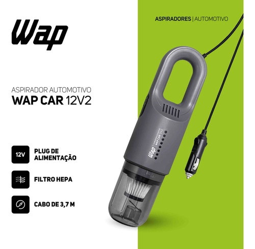Aspirador Portátil De Mão Automotivo 12V CAR 12v2 Wap Aspirador Portátil De Mão Automotivo 12V CAR 12v2 Wap