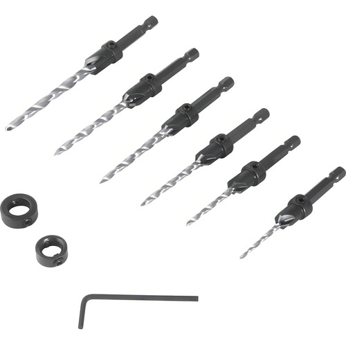 Jogo de brocas de aço rápido com escareador com 8 pç VONDER 