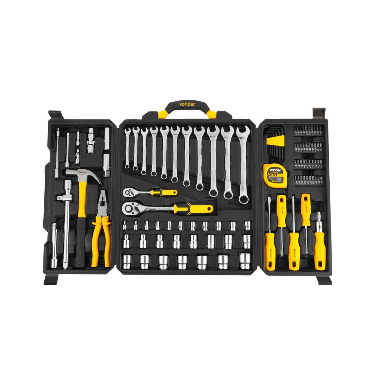 Jogo de ferramentas com 110 peças para mecânico VONDER Jogo de ferramentas com 110 peças para mecânico VONDER