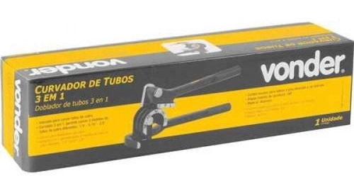 Curvador de tubos tipo alavanca 3 em 1 1/4" 5/16" 3/8" VONDER Curvador de tubos tipo alavanca 3 em 1 1/4" 5/16" 3/8" VONDER