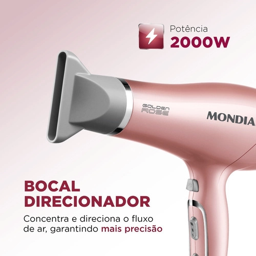 Secador de Cabelo Mondial Golden Rose SC32 2000W