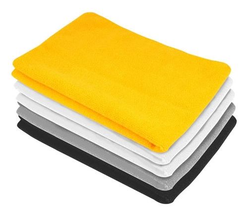 Toalha de microfibra 30cm x 40cm 200 g/m² jogo com 5 peças VONDER