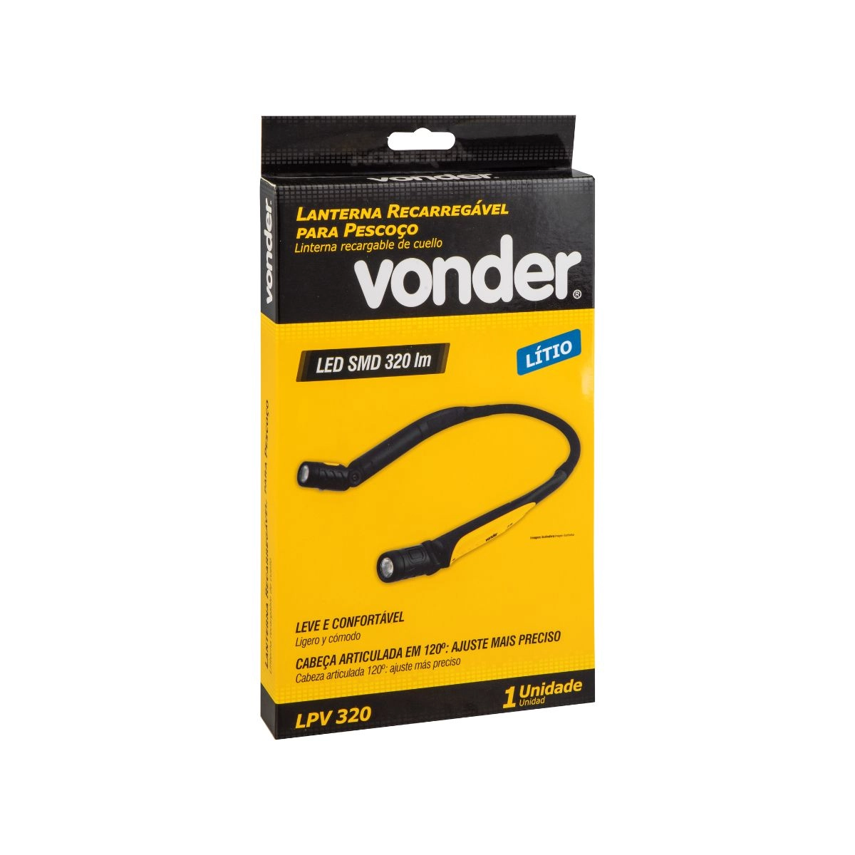 Lanterna recarregável para pescoço LPV320 VONDER Lanterna recarregável para pescoço LPV320 VONDER