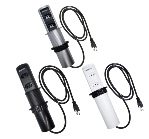 Torre com 2 Tomadas Automática p/ Bancada Renna Torre com 2 Tomadas Automática p/ Bancada Renna
