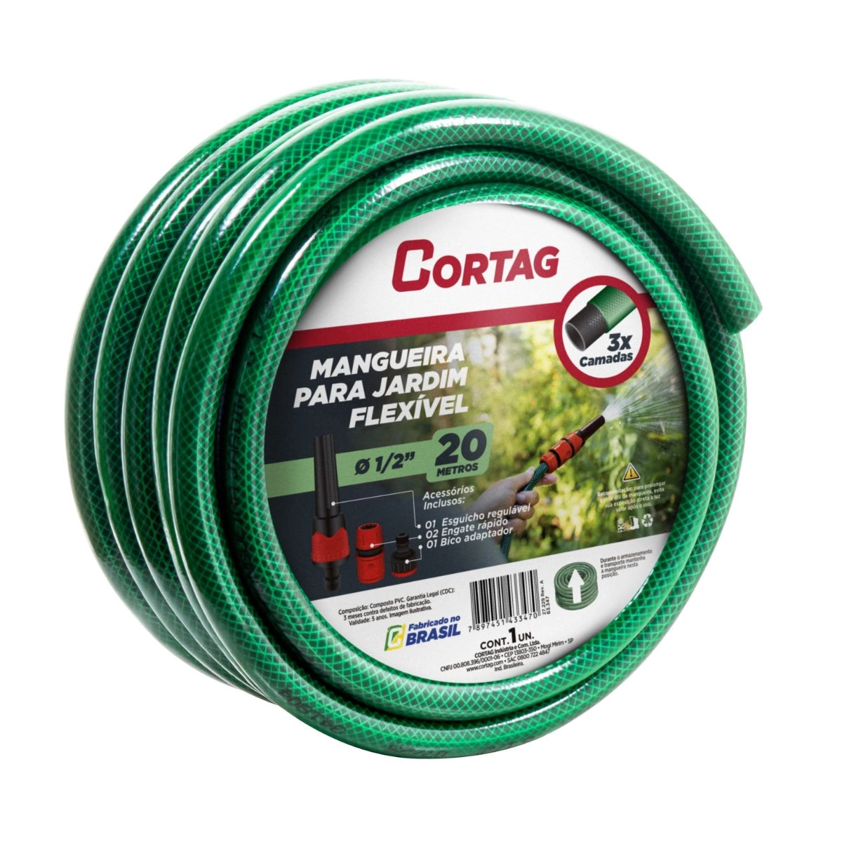 Mangueira de Jardim Verde 1/2" x 20 m Cortag