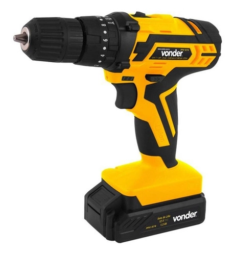 Parafusadeira/Furadeira 12V c/ Impacto Vonder com 74 Peças PFV074 Bivolt Parafusadeira/Furadeira 12V c/ Impacto Vonder com 74 Peças PFV074 Bivolt