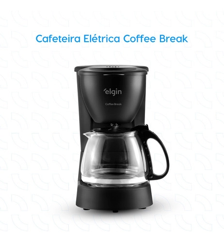 Cafeteira Elétrica 15 Xícaras Coffee Break Preta Elgin 127V Cafeteira Elétrica 15 Xícaras Coffee Break Preta Elgin 127V