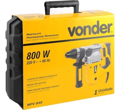 Martelete Rompedor Perfurador 800w MPV840 Vonder Martelete Rompedor Perfurador 800w MPV840 Vonder